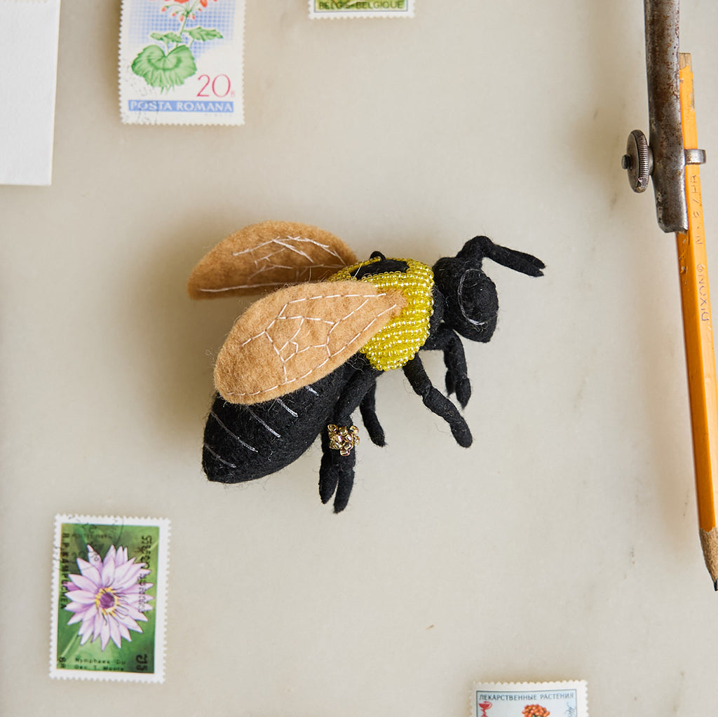 Beaded Eastern Bumblebee Ornament