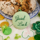 Good Luck Clovers Beaded Ornament