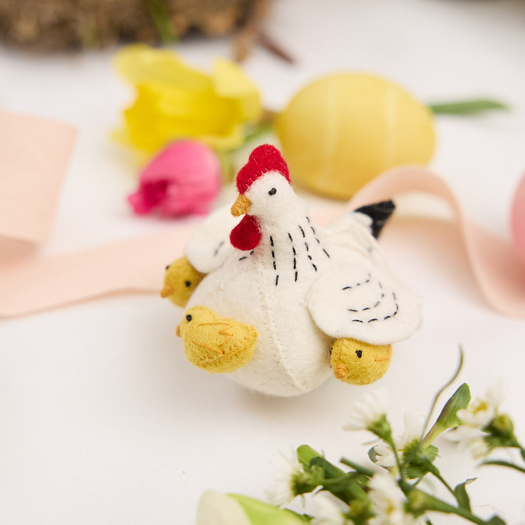 Mama Clucky The Hen with Chicks Ornament