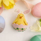 Hatchling Chick with Bunny Ears Ornament