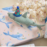 Birthday Party Whale Wrapping Paper Sheets Set of 3