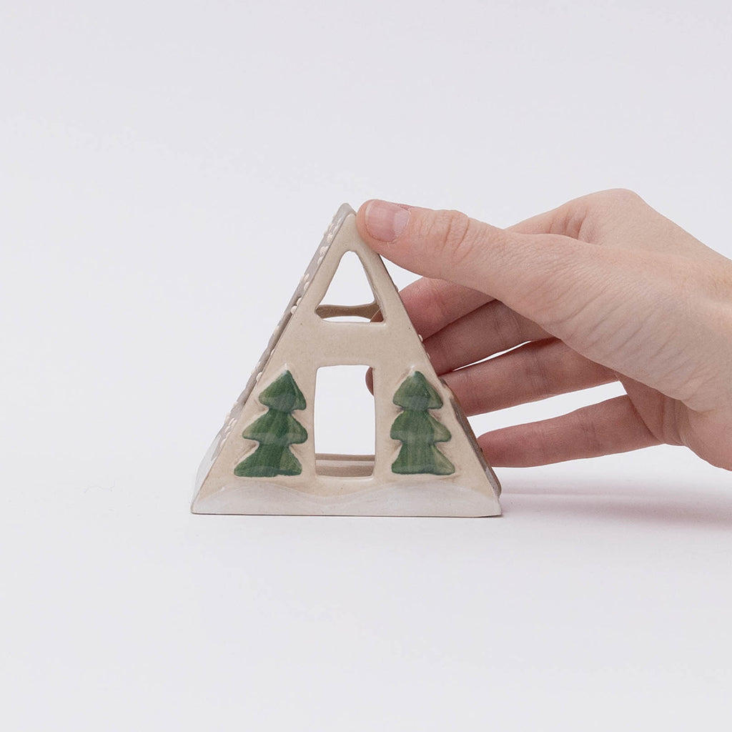 A-Frame House Ceramic Tea-Light Holder