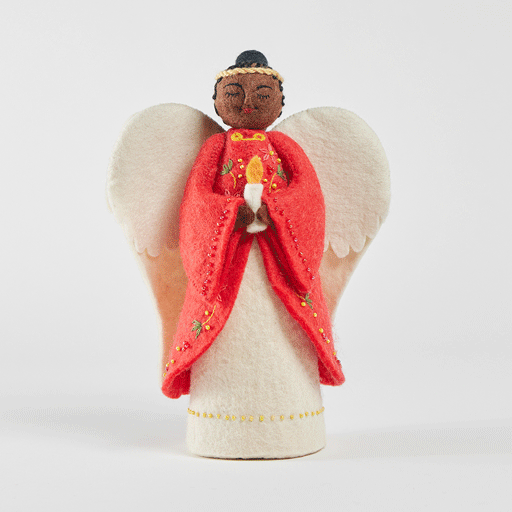Angel with Candle Tree Topper