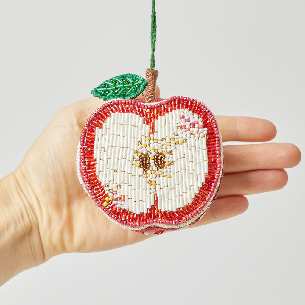 Apple Beaded Ornament