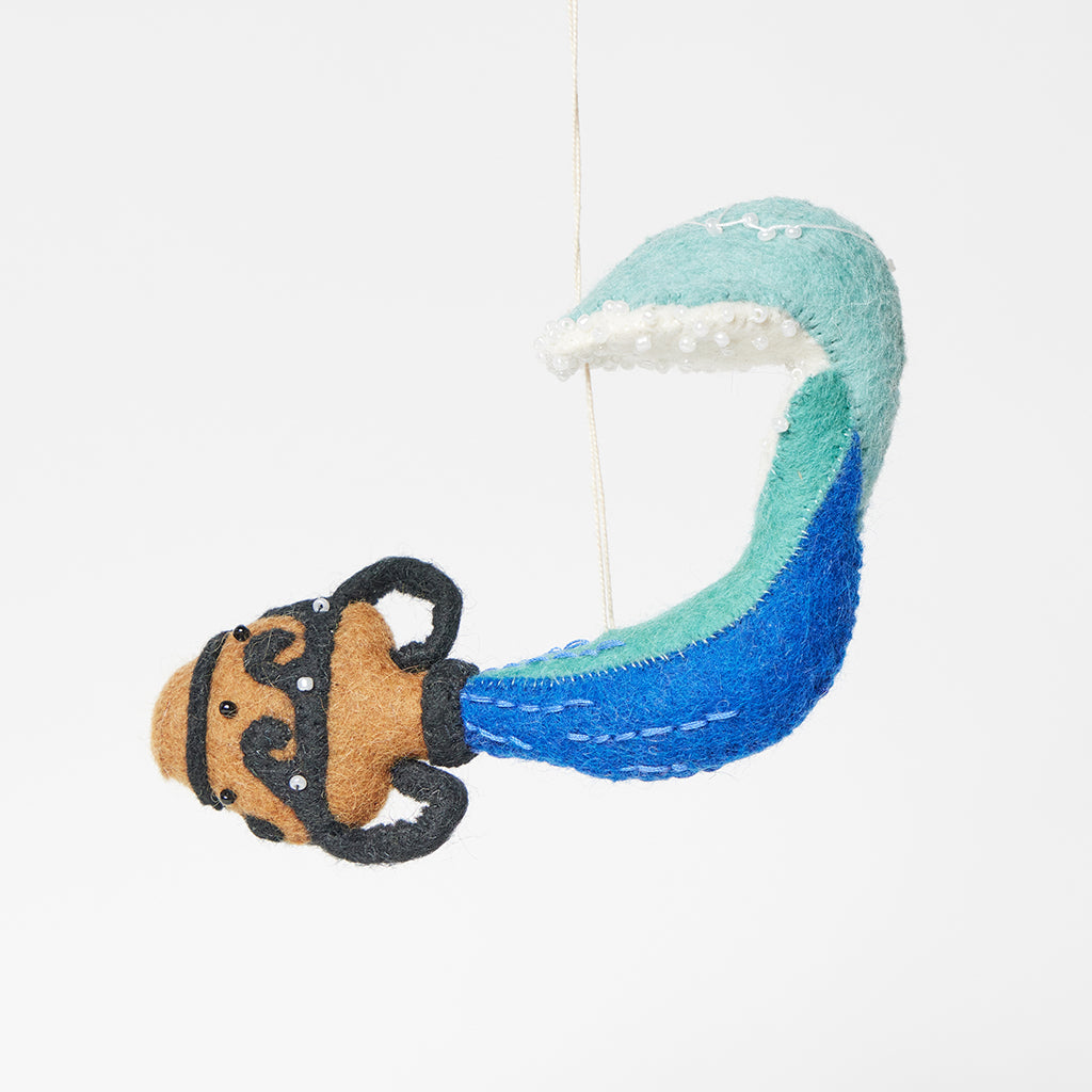 Aquarius Wave Zodiac Ornament