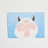 Be Mine Yeti Greeting Card