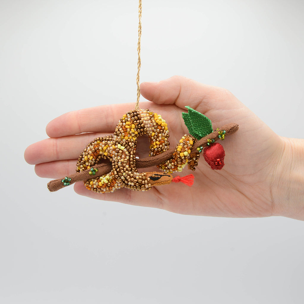 Beaded Serpent Ornament