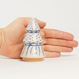 Blue Painted Ceramic Christmas Tree