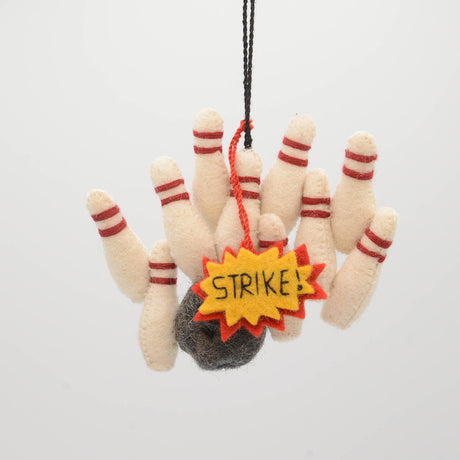 Bowling Ball with Pins Ornament