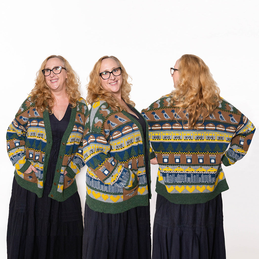 NYC Holiday 100% Alpaca Sweater - Cardigan