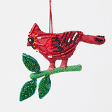 Cardinal Beaded Ornament