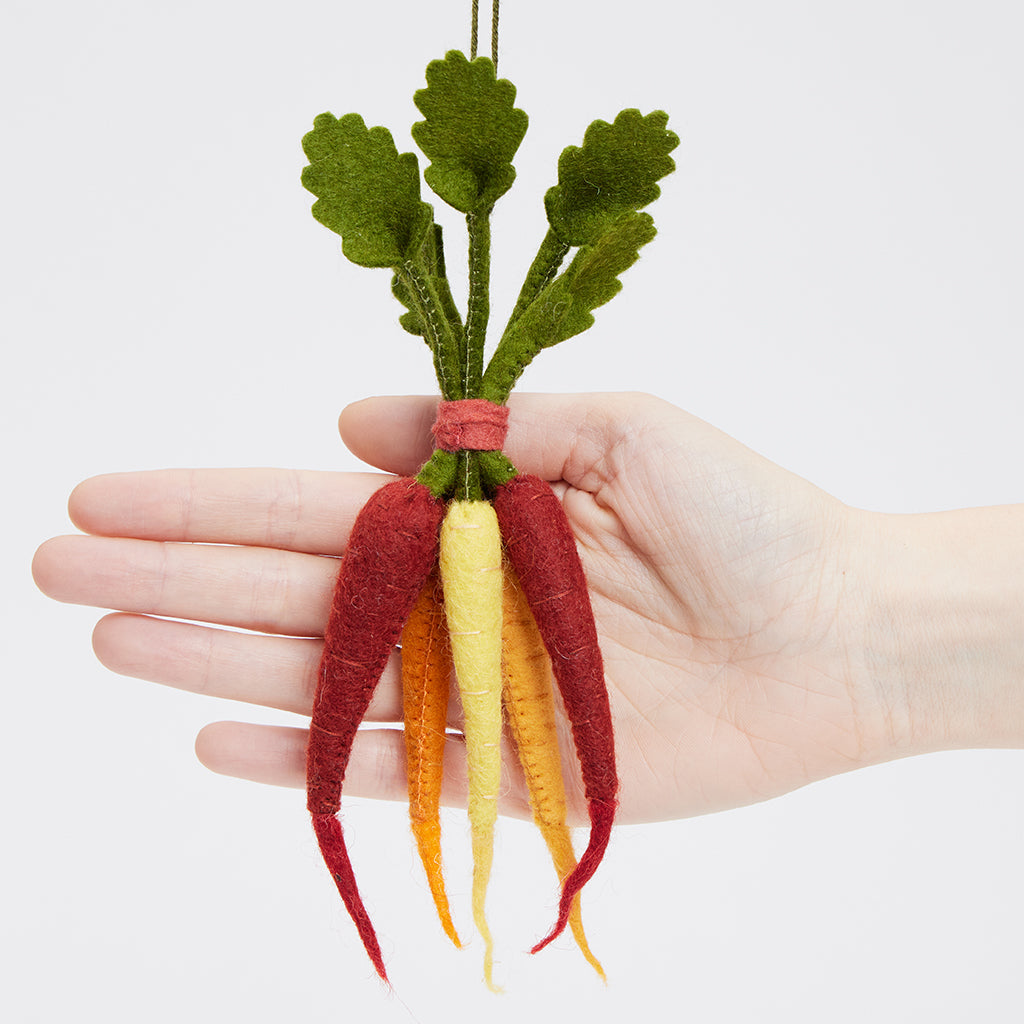 Rainbow Carrot Bunch Ornament