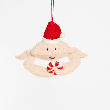 Christmas Crab Ornament