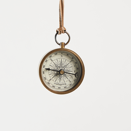 Compass Ornament - Brass