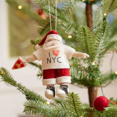 New York, New York Santa Ornament - Light