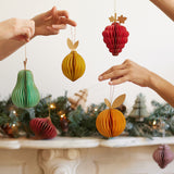 Paper Ornament Fruit Set of 4