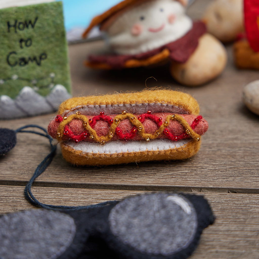 Hot Dog with Ketchup & Mustard Ornament