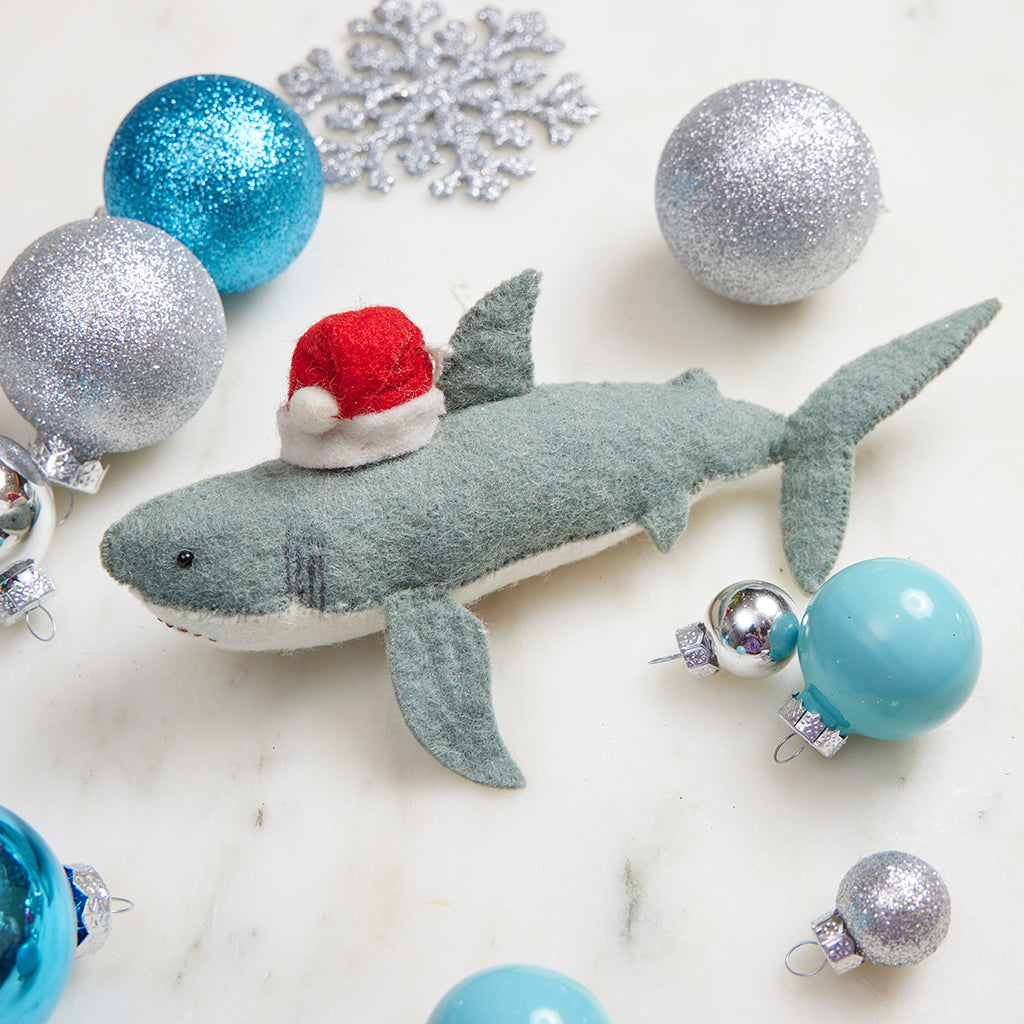 Jolly Santa Shark Ornament