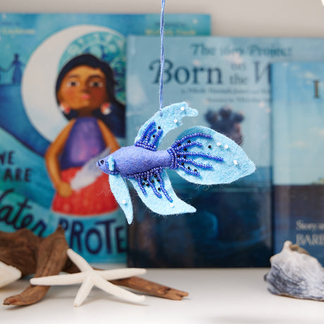 Blue Betta Fish Ornament