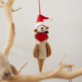 Santa Otter Love Ornament