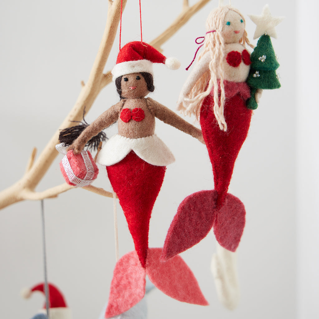 Christmas Gifts Mermaid Ornament - Brown