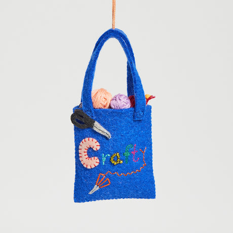 Crafty Knitting Bag Ornament