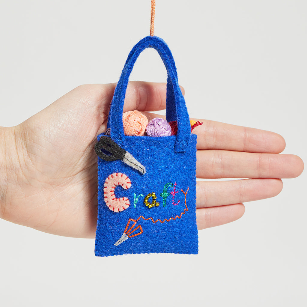 Crafty Knitting Bag Ornament