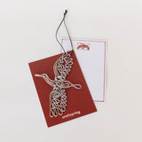 Crane Metal Ornament and Card