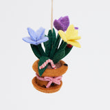 Spring Crocus Flower Pot Ornament