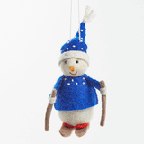 Winter Frost Skiing Snowman Ornament