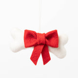 Dog Bone with Bow Ornament