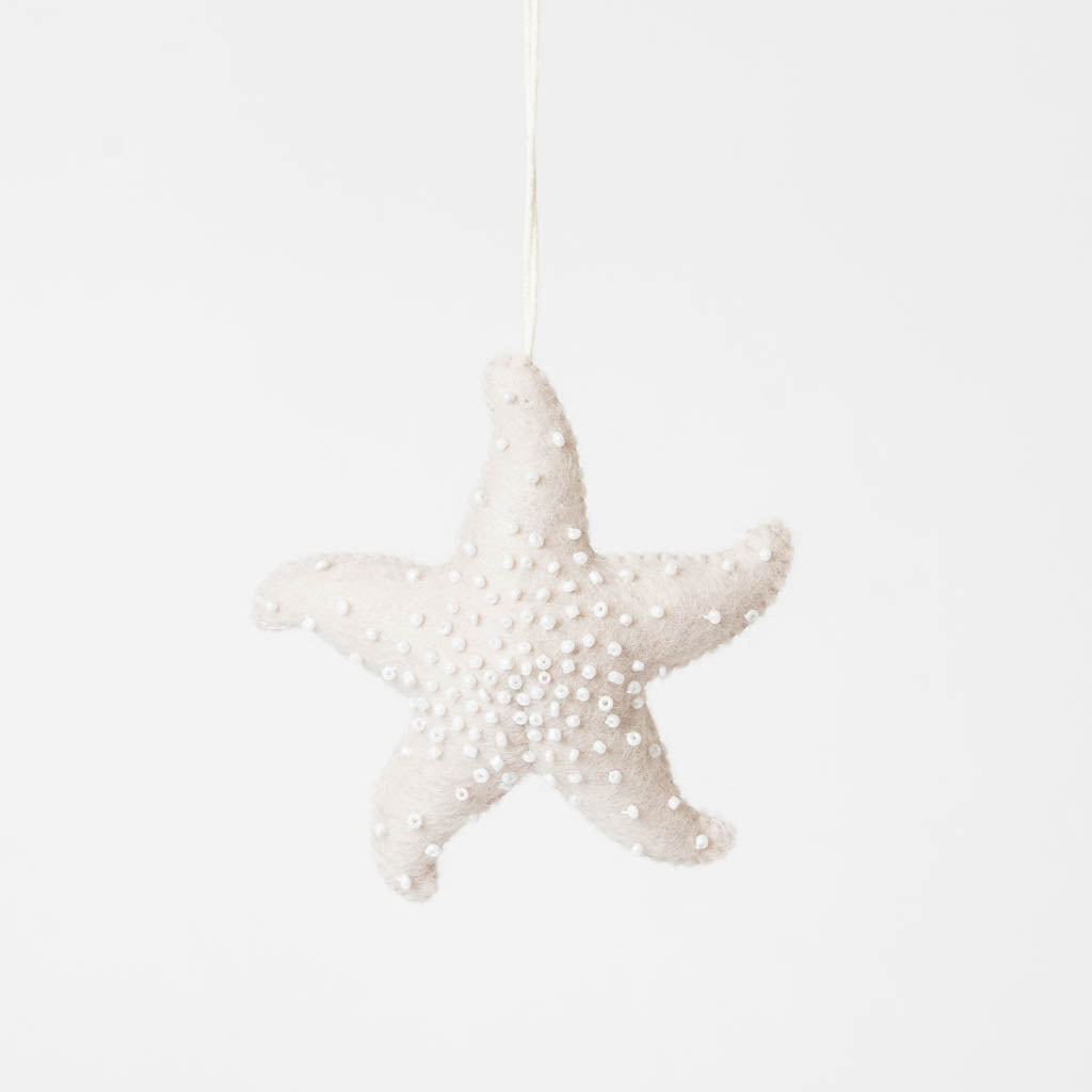 Eggshell Wave Starfish Ornament