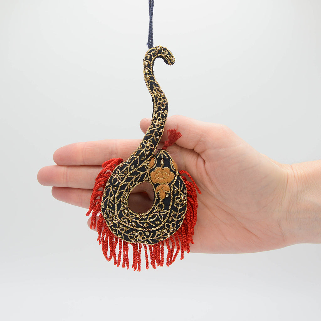 Embroidered Tassel Snake Ornament