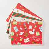 Festive Christmas Wrapping Sheets - Set of 5