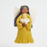 Golden Peace Dove Angel Mini Tree Topper