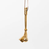 Golf Club & Ball Ornament - Antique Brass