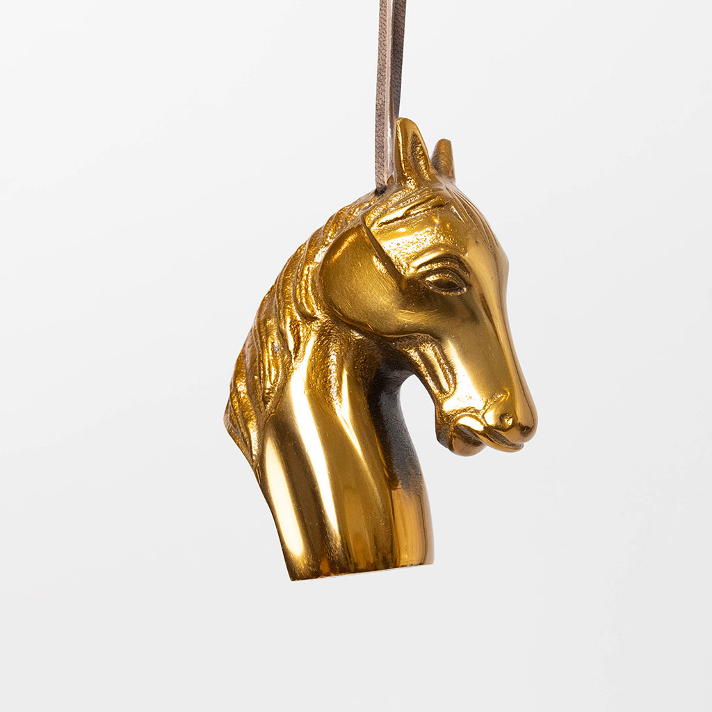 Horse Head Ornament - Antique Brass