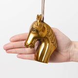 Horse Head Ornament - Antique Brass