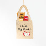 I Like Big Books Tote Ornament