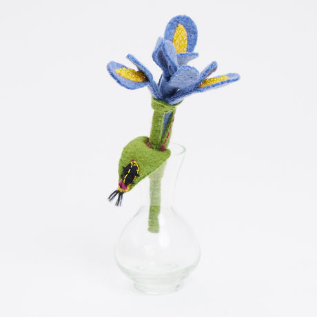 Iris Flower and Firefly with Vase