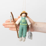 Lady Fly Fisher Ornament