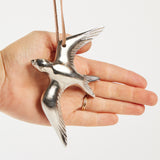 Large Swallow Ornament - Pewter