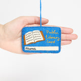 Library Card Ornament