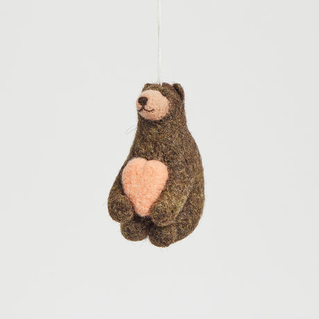 Love Brown Bear Ornament
