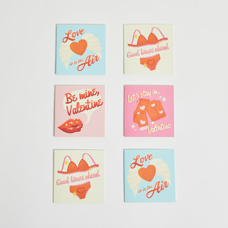 Love Is In The Air Mini Valentine's Cards Set of 6