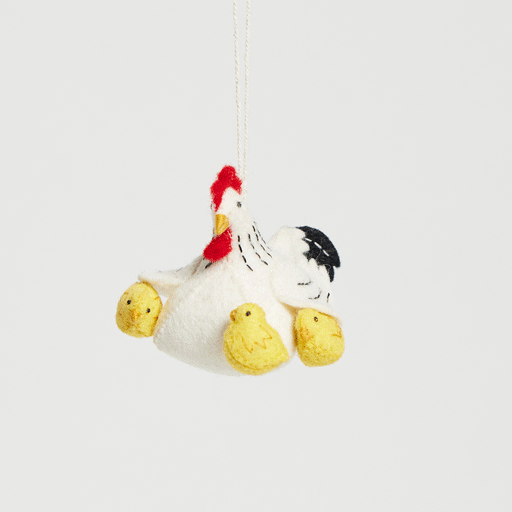 Mama Clucky The Hen with Chicks Ornament