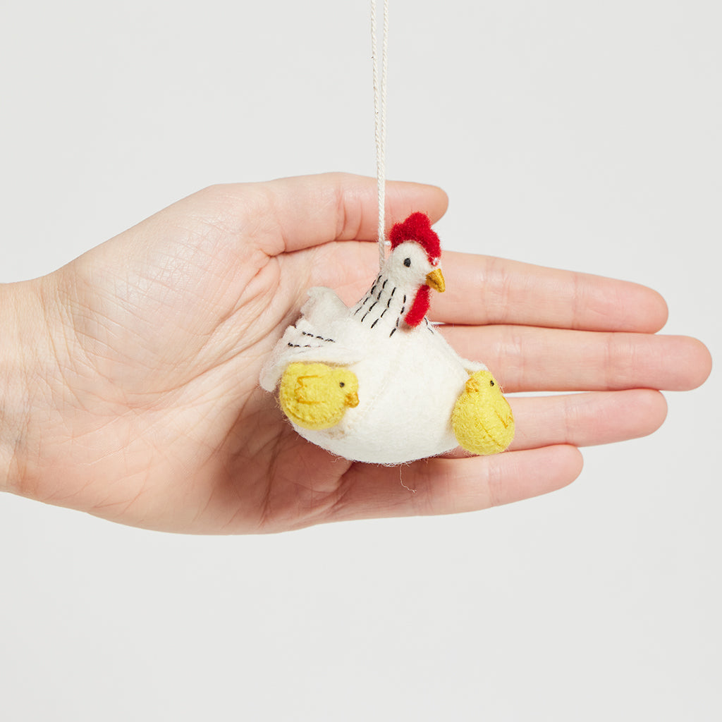 Mama Clucky The Hen with Chicks Ornament