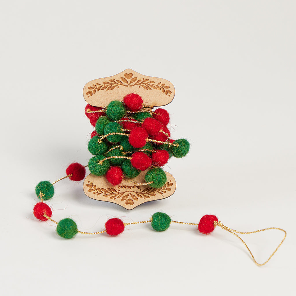 Mini Garland - Red and Green