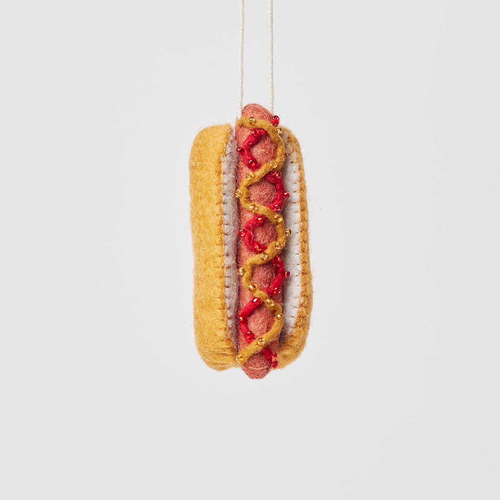 Hot Dog with Ketchup & Mustard Ornament