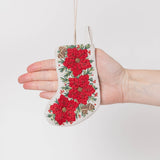 Mini Poinsettia Stocking Ornament